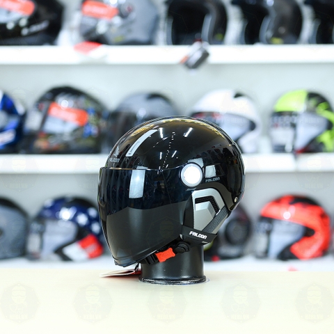 Nón 1/2 Falcon F17 Đen Bóng FREESHIP