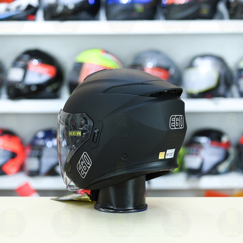 Mũ 3/4 2 Kính EGO E42 Đen Nhám FREESHIP