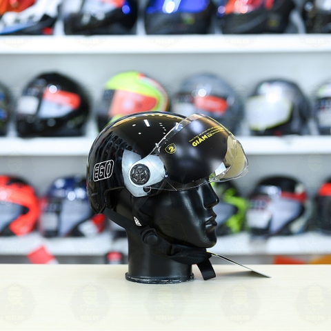 Mũ 1/2 EGO E21 Đen Bóng Nhẹ Gọn FREESHIP