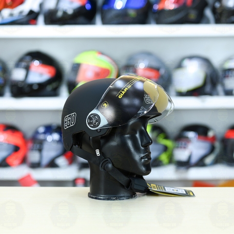 Mũ 1/2 EGO E21 Đen Nhám Nhẹ Gọn FREESHIP