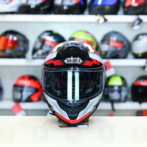 Mũ Fullface ROC 08 Plus 2024 Đen Bóng + Dán Tem Shoei Brink Xám Bạc Đỏ FREESHIP