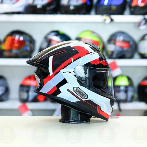 Mũ Fullface ROC 08 Plus 2024 Đen Bóng + Dán Tem Shoei Brink Xám Bạc Đỏ FREESHIP