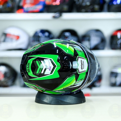 Mũ Fullface LS2 FF808 Stream II Đen Bóng + dán tem Kawasaki