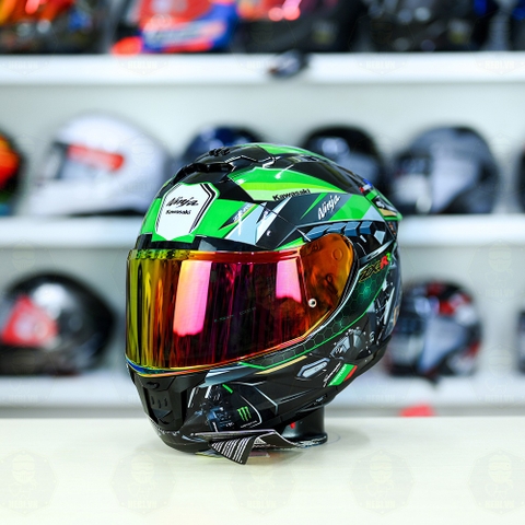 Mũ Fullface LS2 FF808 Stream II Đen Bóng + dán tem Kawasaki