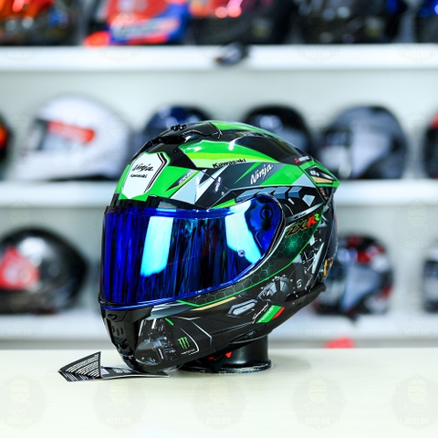 Mũ Fullface LS2 FF808 Stream II Đen Bóng + dán tem Kawasaki