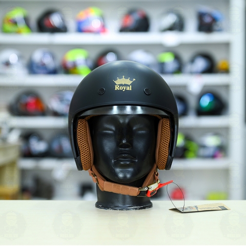 Mũ 3/4 Royal M139 Đen Nhám 2024 FREESHIP