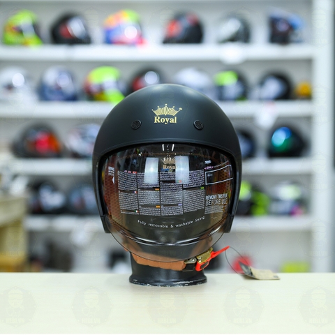 Mũ 3/4 Royal M139 Đen Nhám 2024 FREESHIP
