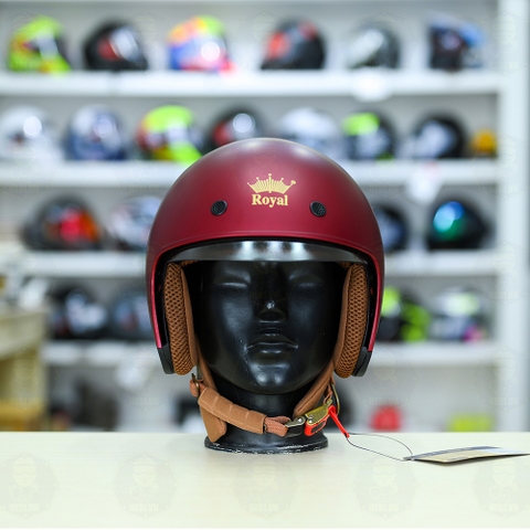 Mũ 3/4 Royal M139 Đỏ Đô-Freeship
