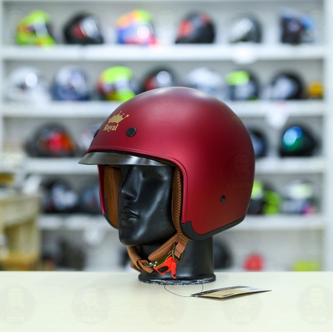 Mũ 3/4 Royal M139 Đỏ Đô-Freeship
