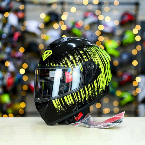 Mũ Fullface Yohe 981 Đen Sọc Vàng FREESHIP