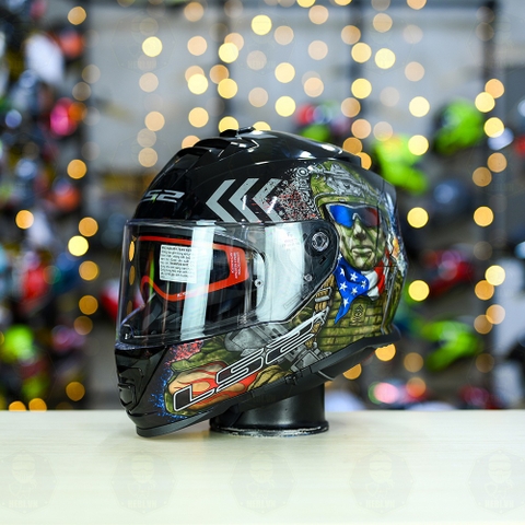 Mũ Fullface LS2 FF800 KPA 2 Kính Commando FREESHIP + Tặng Pinlock -