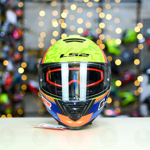 Mũ Fullface LS2 FF800 KPA 2 Kính Xanh Vàng Bóng Salvador FREESHIP + Tặng Pinlock