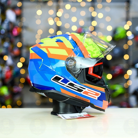 Mũ Fullface LS2 FF800 KPA 2 Kính Xanh Vàng Bóng Salvador FREESHIP + Tặng Pinlock