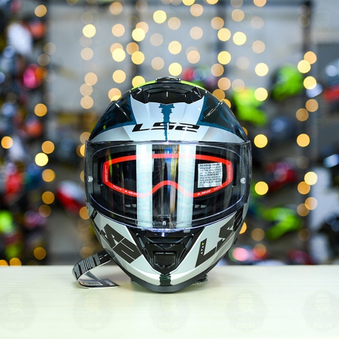 Mũ Fullface LS2 FF800 KPA 2 Kính Xanh Bạc Đen FREESHIP + Tặng Pinlock