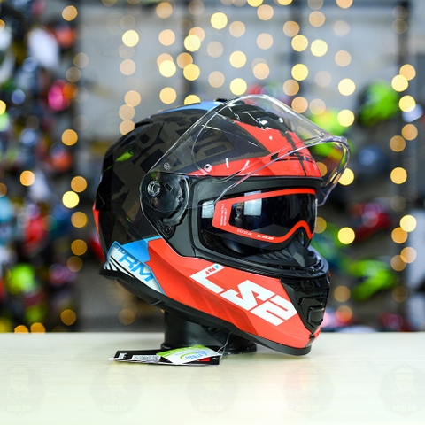 Mũ Fullface LS2 FF800 KPA 2 Kính Đen Đỏ Xám Bóng Sprinter FREESHIP + Tặng Pinlock