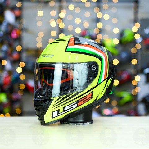 Mũ Fullface LS2 FF800 KPA 2 Kính Vàng Xám Đen Bóng Nepa FREESHIP + Tặng Pinlock