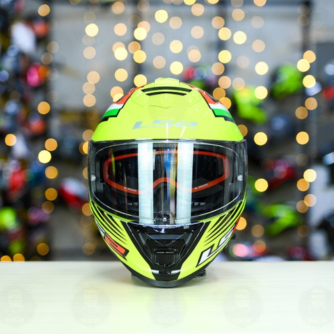 Mũ Fullface LS2 FF800 KPA 2 Kính Vàng Xám Đen Bóng Nepa FREESHIP + Tặng Pinlock