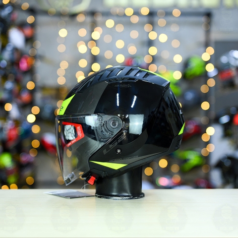 Mũ 3/4 LS2 OF600 COPTER Đen Vàng Bóng Urbane  FREESHIP