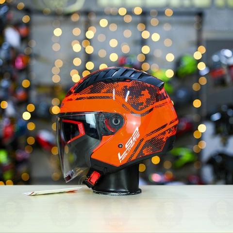 Mũ 3/4 LS2 OF600 COPTER Đỏ Đen Bóng Mesh FREESHIP