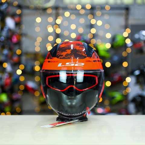 Mũ 3/4 LS2 OF600 COPTER Đỏ Đen Bóng Mesh FREESHIP