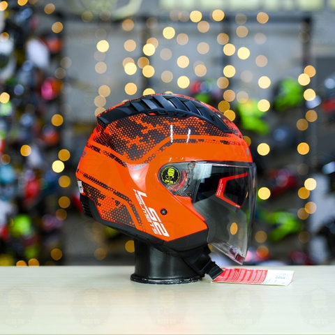 Mũ 3/4 LS2 OF600 COPTER Đỏ Đen Bóng Mesh FREESHIP