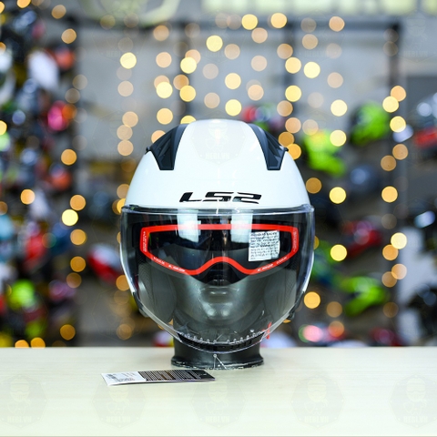 Mũ 3/4 LS2 OF600 COPTER II Trắng bóng FREESHIP