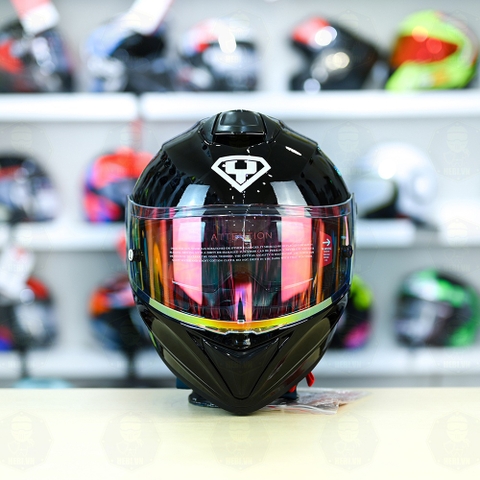 Mũ Fullface EGO E81 Đen Bóng + Đuôi gió Pista RR + Kính Revo FREESHIP