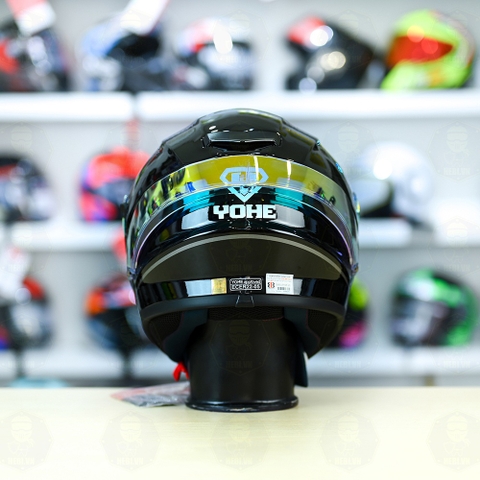 Mũ Fullface EGO E81 Đen Bóng + Đuôi gió Pista RR + Kính Revo FREESHIP