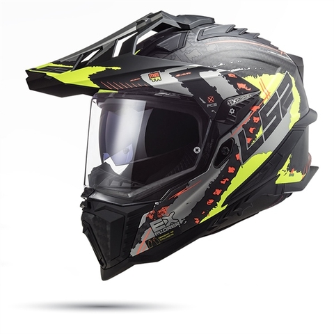 Mũ Dual Sport LS2 MX701 Explorer Carbon Full Graphics Freeship