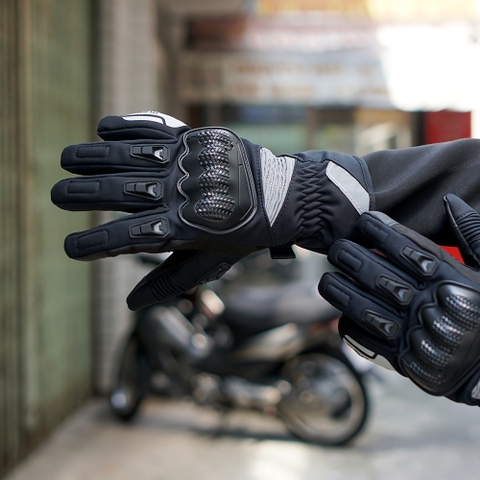 Găng Tay Suomy 06 Chống Nước Giữ Ấm Dài Đen