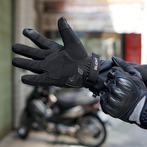 Găng Tay Suomy 06 Chống Nước Giữ Ấm Dài Đen