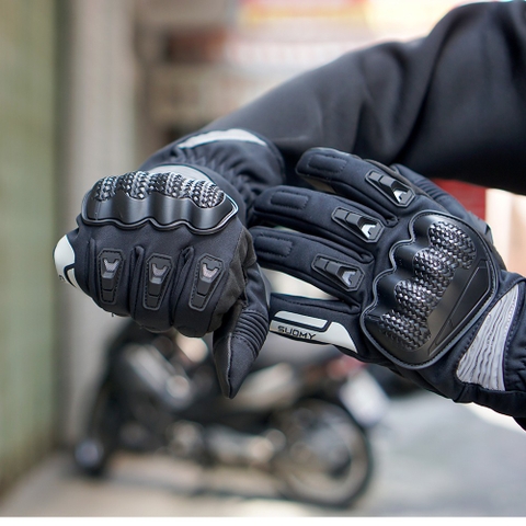 Găng Tay Suomy 06 Chống Nước Giữ Ấm Dài Đen