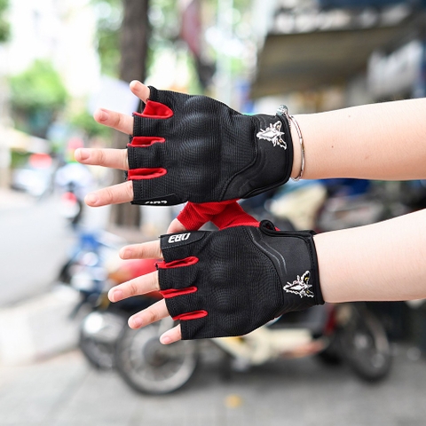 Găng tay EGO Ngắn Đen Đỏ FREESHIP