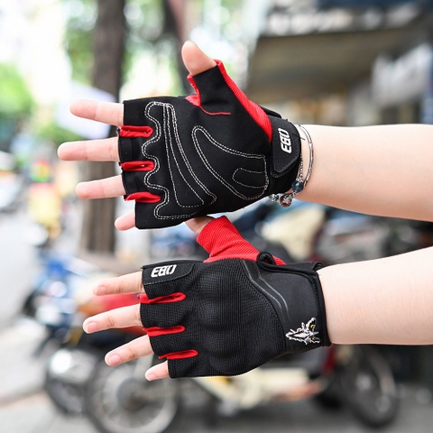 Găng tay EGO Ngắn Đen Đỏ FREESHIP