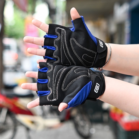 Găng tay EGO Ngắn Đen Xanh Dương FREESHIP