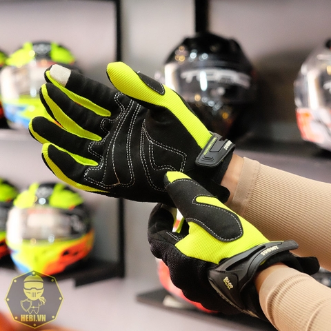 Găng Tay Suomy 09 Dài Đen Xanh Vàng FREESHIP