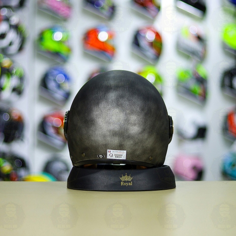 Mũ 3/4 Bulldog POM Xám Xước Nhám FREESHIP