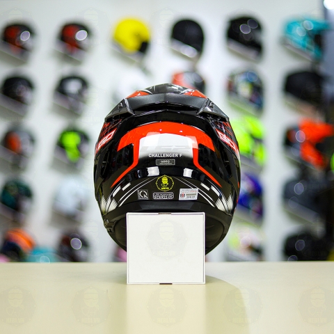Mũ Fullface LS2 FF327 Challenger GP Đen Đỏ Trắng FREESHIP