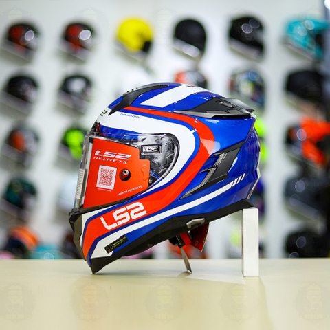 Mũ Fullface LS2 FF327 Challenger FUSION Xanh Đỏ FREESHIP