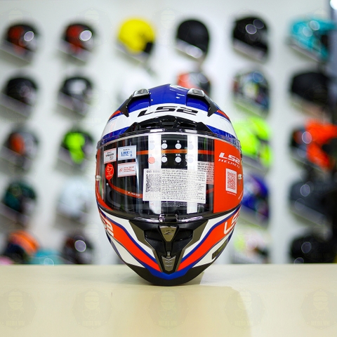 Mũ Fullface LS2 FF327 Challenger FUSION Xanh Đỏ FREESHIP