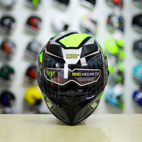 Mũ Fullface ROC 05 K3SV LIQUEFY Xanh Bóng FREESHIP