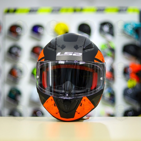 Mũ Fullface LS2 FF353 T1 Đen Nhám Cam FREESHIP