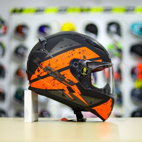 Mũ Fullface LS2 FF353 T1 Đen Nhám Cam FREESHIP