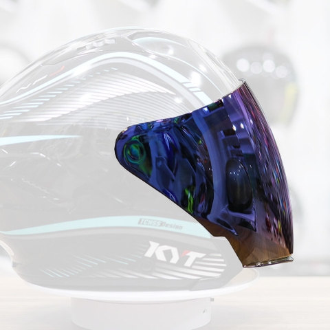 Kính Mũ 3/4 KYT NFJ Gương Tím - Freeship