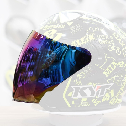 Kính Mũ 3/4 KYT NFJ Gương Titan 7 Màu - Freeship