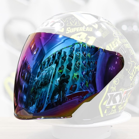 Kính Mũ 3/4 KYT NFJ Gương Titan 7 Màu - Freeship