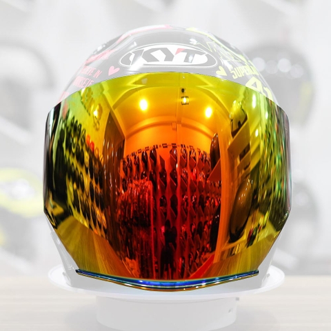 Kính Mũ 3/4 KYT NFJ Iridium Đỏ Đậm - Freeship