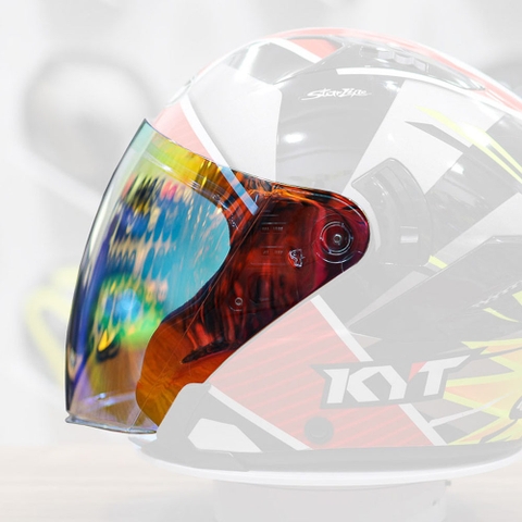 Kính Mũ 3/4 KYT NFJ Revo Đỏ Nhạt - Freeship