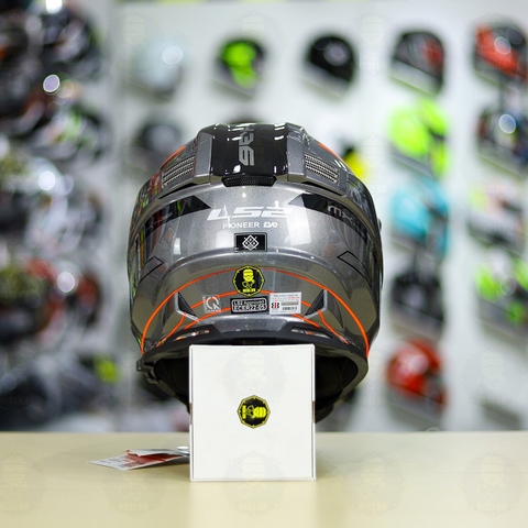 Mũ Dual Sport LS2 MX436 EVO Xám Cam Bóng FREESHIP