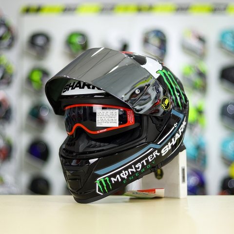 Mũ Fullface LS2 FF800 Đen Bóng + Dán Tem Decal SHARK PRO LORENZO FREESHIP